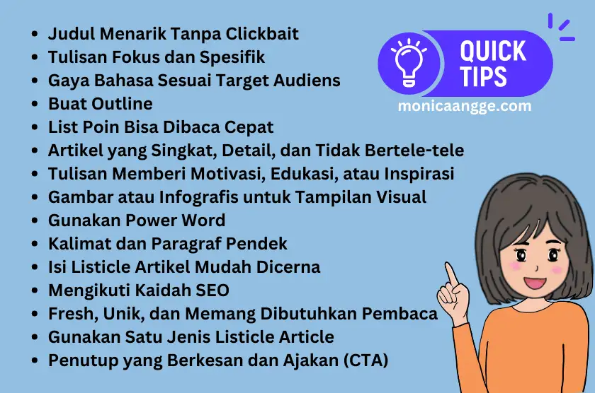 Tips Membuat Artikel Listicle